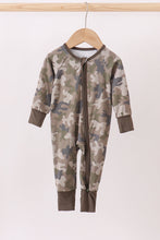 Load image into Gallery viewer, Camouflage bamboo zipper romper
