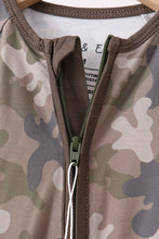 Load image into Gallery viewer, Camouflage bamboo zipper romper
