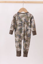 Load image into Gallery viewer, Camouflage bamboo zipper romper
