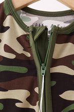 Load image into Gallery viewer, Classic Camo bamboo zipper romper
