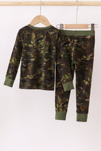 Load image into Gallery viewer, Forest Leaf Camo bamboo pajama pants set
