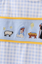 Load image into Gallery viewer, Blue nativity embroidery jonjon
