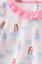 Load image into Gallery viewer, Pink bow nutcracker ruffle pants set
