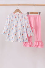 Load image into Gallery viewer, Pink bow nutcracker ruffle pants set
