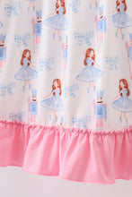Load image into Gallery viewer, Pink bow nutcracker ruffle dress
