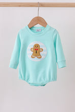 Load image into Gallery viewer, Blue gingerbread applique bubble
