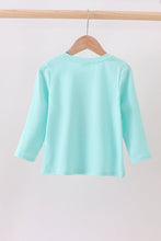 Load image into Gallery viewer, Blue gingerbread applique top
