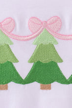 Load image into Gallery viewer, Pink christmas tree embroidery bloomer set
