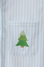 Load image into Gallery viewer, Christmas tree embroidery button down shirt
