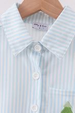 Load image into Gallery viewer, Christmas tree embroidery button down shirt
