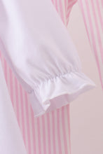 Load image into Gallery viewer, Pink christmas tree embroidery pants set

