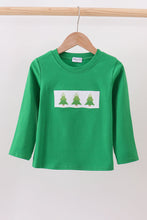 Load image into Gallery viewer, Forest Christmas tree embroidery top

