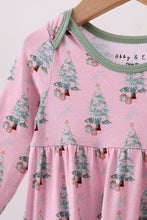 Load image into Gallery viewer, Pink christmas tree bamboo gown
