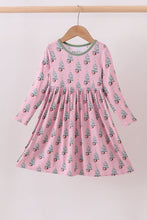 Load image into Gallery viewer, Pink christmas tree bamboo dress
