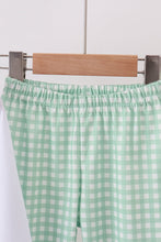 Load image into Gallery viewer, Green grinch smocked gingham pants set
