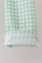 Load image into Gallery viewer, Green grinch smocked gingham pants set
