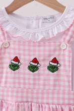 Load image into Gallery viewer, Pink grinch embroidery 2pc set
