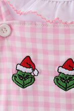 Load image into Gallery viewer, Pink grinch embroidery 2pc set
