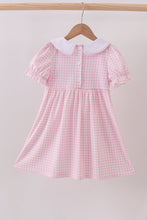 Load image into Gallery viewer, Pink grinch smocked dress
