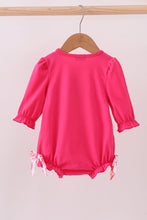 Load image into Gallery viewer, Pink bear embroidery bow bubble
