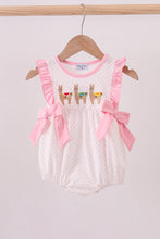 Load image into Gallery viewer, Pink alpaca embroidery ruffle bubble
