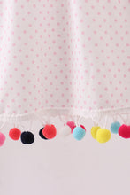 Load image into Gallery viewer, Pink alpaca embroidery ruffle dress
