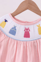 Load image into Gallery viewer, Pink princess smocked ruffle dress
