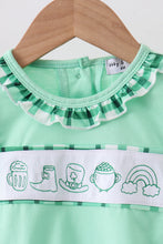 Load image into Gallery viewer, Green embroidery ruffle bubble
