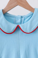 Load image into Gallery viewer, Blue character embroidery dress
