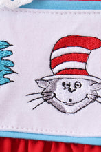 Load image into Gallery viewer, Red character embroidery bow dress
