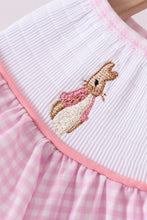 Load image into Gallery viewer, Pink bunny embroidery ruffle shorts set
