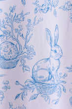 Load image into Gallery viewer, Blue bunny egg bamboo pajama shorts set
