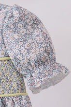 Load image into Gallery viewer, Floral bunny smocked bubble
