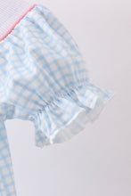 Load image into Gallery viewer, Blue golf cart smocked bubble
