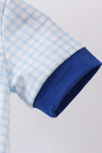 Load image into Gallery viewer, Blue golf cart smocked bubble
