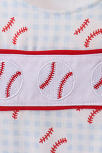 Load image into Gallery viewer, Baseball applique gingham jonjon
