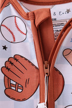 Load image into Gallery viewer, Baseball bamboo romper
