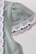 Load image into Gallery viewer, Sage bunny embroidery dress
