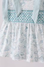 Load image into Gallery viewer, Sea shell smocked bloomer set
