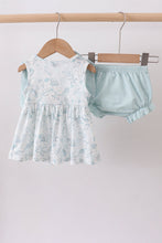 Load image into Gallery viewer, Sea shell smocked bloomer set
