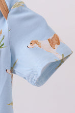 Load image into Gallery viewer, Blue puppy print bamboo bubble
