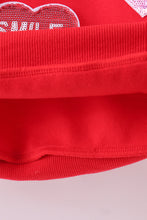 Load image into Gallery viewer, Red heart love smile sequin fleece mom&amp;me sweatshrit

