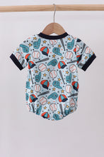 Load image into Gallery viewer, Navy baseball print bubble
