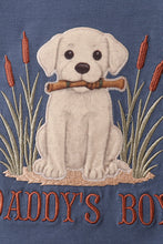 Load image into Gallery viewer, Blue puppy applique gingham shorts set
