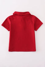 Load image into Gallery viewer, Maroon football embroidery button down shirt

