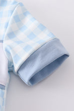 Load image into Gallery viewer, Easter plaid cross embroidery boy bubble
