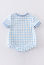 Load image into Gallery viewer, Easter plaid cross embroidery boy bubble
