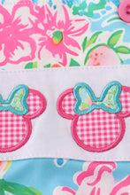 Load image into Gallery viewer, Pink floral character applique girl swimsuit
