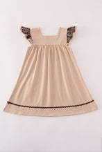 Load image into Gallery viewer, Camouflage hound embroidery ruffle dress
