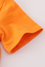 Load image into Gallery viewer, Orange Halloween pumpkin ghost embroidery top

